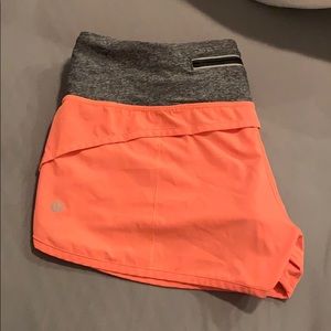 Lululemon Speed Shorts Size 8 in Coral